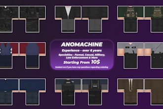 create roblox clothing for you for a cheap price