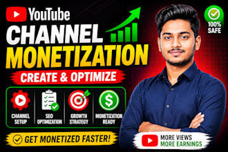 create and optimize your youtube channel for monetization