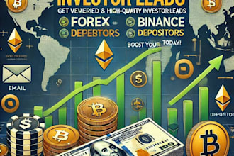 generate HQ live forex leads, investor leads, coinbase leads, binance leads, mlm
