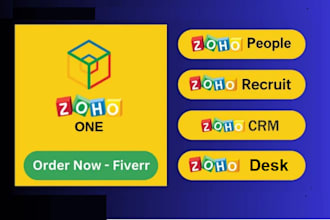 setup zoho people, zoho recruit, zoho desk, and zoho CRM