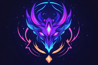 design fantasy game logo with cool unique magic style
