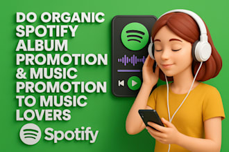 do organic spotify album promotion, spotify music promotion to music lovers