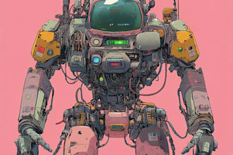 draw your mecha robot fanart or original in digital artwork