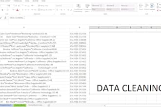 do excel data cleaning and formating, data merge