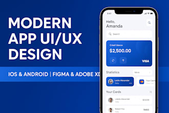 design mobile app UX UI in figma, mobile app development, ios android,