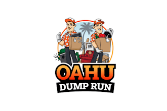 design motivation junk removal company logo