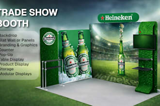 design trade show booth, backdrop and exhibition booth