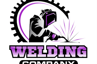 design a modern welder logo with unlimited revision