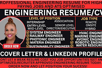 do  technical, IT, engineering, and cybersecurity, cloud, devops, QA resume, CV