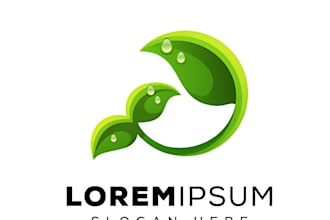 design leaf logo for your garden, farm or plant