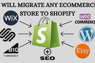 migrate wixwordpress woocommerce bigcommerce squarespace weebly store to shopify