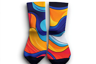 do socks design for clothing brand, merch, accessories