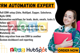 set up responsive crm automation using zoho copper agile salesforce hubspot