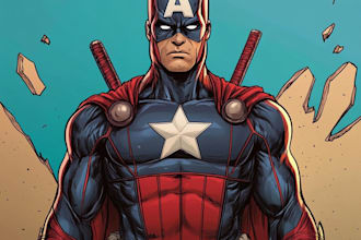 marvel or dc comic style custom illustration