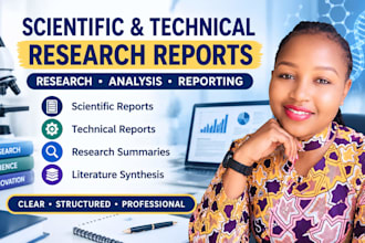 prepare professional scientific n technical research reports