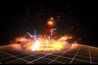 create particle and special vfx effects for your roblox game,  fire effect, vfx