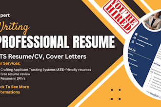 write and upgrade you CV in to professional resume, ats resume and cover letter