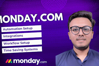 set up project management with monday CRM
