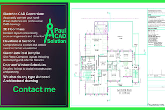 draft autocad 2d architectural floor plan drawing, elevation