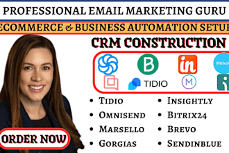crm automation flows on tidio omnisend marsello insightly gorgias bitrix24 brevo