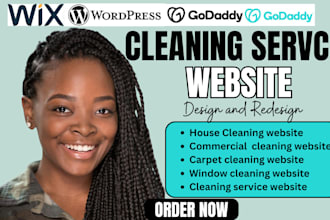 cleaning service website wordpress website wix website business website