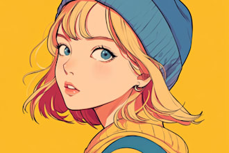 do digital art commission, fanart, oc, avatar in anime style
