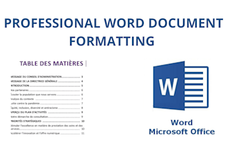 format your word document with a professional layout
