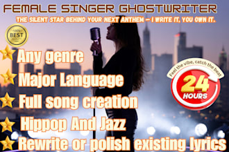 be your professional female backing vocalist harmony for pop edm jazz hippop rap