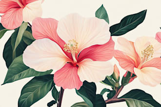 draw botanical illustrations of flowers, fruits and plants