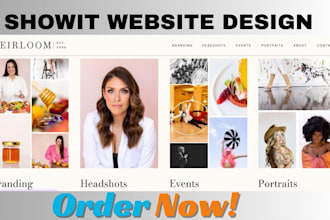 design and customize showit website design showit template photography website
