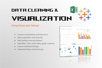 create tableau dashboard and excel data cleaning analysis