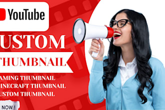 design attractive, youtube, minecraft, gaming thumbnails