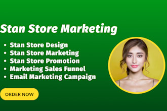 expertly do store marketing, stan store promotion, stan store sales