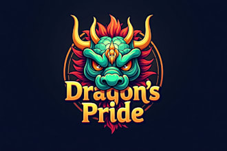 design outstanding japanese dragon head mascot logo with express delivery