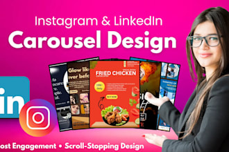 create linkedin and instagram canva carousel post design
