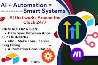 zapier data sync automation, apps bug fixing consultation CRM ai automation 24 7