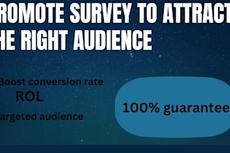 promote a survey to reach targeted audience