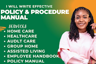 write your home care policy, residential assisted living,ndis, employee handbook