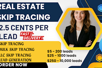 do estate skip tracing, motivated sellers bulk llc skip tracing leads generation