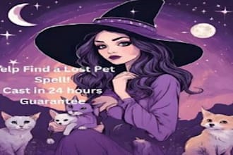find missing lost pet cat spell
