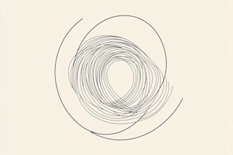 create a simple, minimal, line art logo in an abstract style