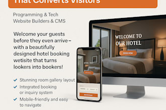 design luxurious hotel booking website on wix or wordpress that converts visitor