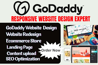 design redesign godaddy ecommerce migration website builder seo expert