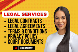 write and review legal documents, contracts and agreements