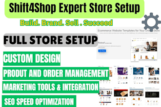 build and optimize shift4shop ecommerce store with marketing  CRM integration