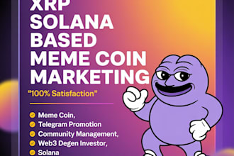 xrp solana based meme coin community promotion twitter and telegram