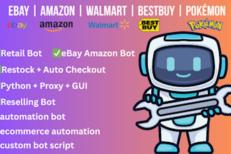 ebay bot, amazon bot, walmart bot,  pokémon bot, restock bot, bestbuy bot