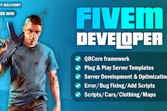 be your fivem developer, custom maps, interior mlo vinewood sign, anticheat