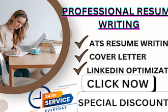 write an ats optimized executive resume cover letter and linkedin