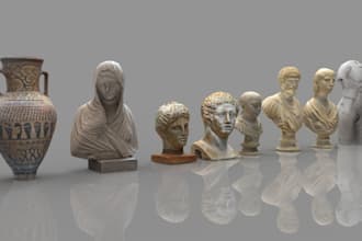 form3d ancient sculpture,statue desig,3d print in stl file format,museum artwork